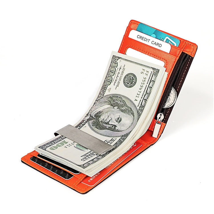 9606 Cowhide Leather Anti-magnetic RFID Multiple Card Slots Wallet for Men, with Zipper Bag(Black) - Antimagnetic RFID Package by PMC TechLife | Online Shopping South Africa | PMC TechLife | Buy Now Pay Later Mobicred