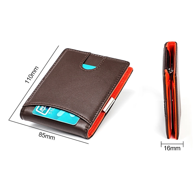 9606 Cowhide Leather Anti-magnetic RFID Multiple Card Slots Wallet for Men, with Zipper Bag(Black) - Antimagnetic RFID Package by PMC TechLife | Online Shopping South Africa | PMC TechLife | Buy Now Pay Later Mobicred
