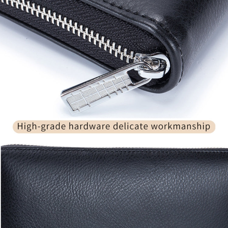 Two-Layer Cowhide Leather Organ Card Holder Multiple-Card RFID Anti-Theft Wallet Bag(Pink) - free shipping - PMC TechLife - Order now!