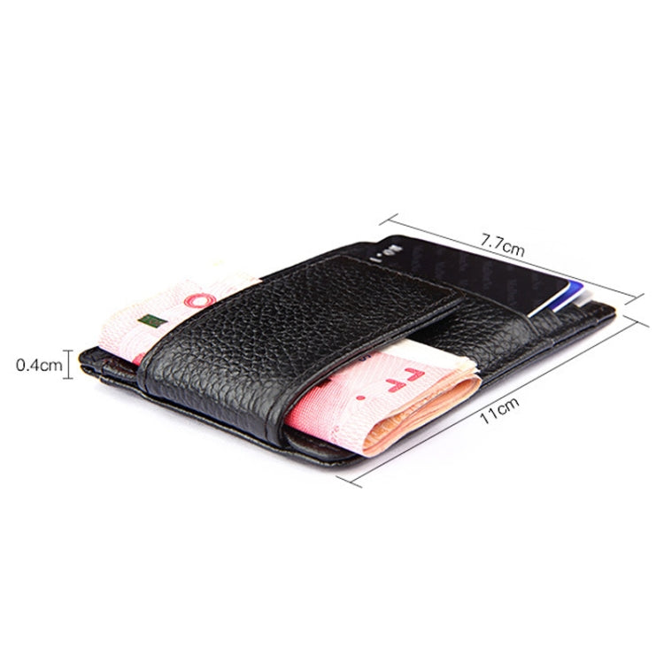 Cowhide Leather Solid Color Card Holder Wallet RFID Blocking Card Bag Protect Case with 3 Card Slots & Photo Frame, Size: 110*77*4mm(Magenta) - Antimagnetic RFID Package by PMC TechLife | Online Shopping South Africa | PMC TechLife | Buy Now Pay Later Mobicred