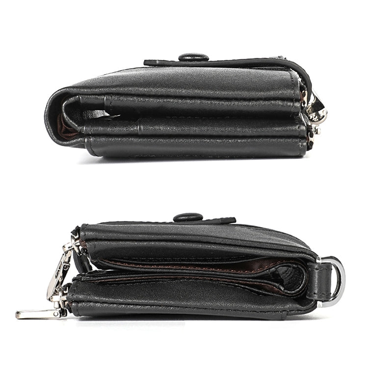 3529 Retro Crazy Horse Texture Double Zipper Anti-magnetic RFID Wallet for Man with Card Slots (Red) - free shipping - PMC TechLife - Order now!