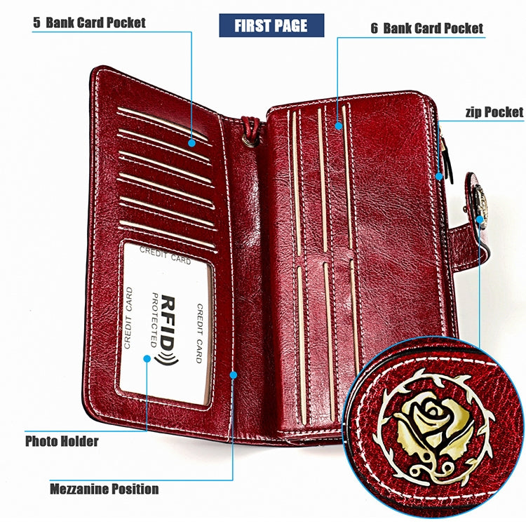 3556 Large Capacity Long Multi-function Anti-magnetic RFID Wallet Clutch for Ladies with Card Slots (Blue) - free shipping - PMC TechLife - Order now!