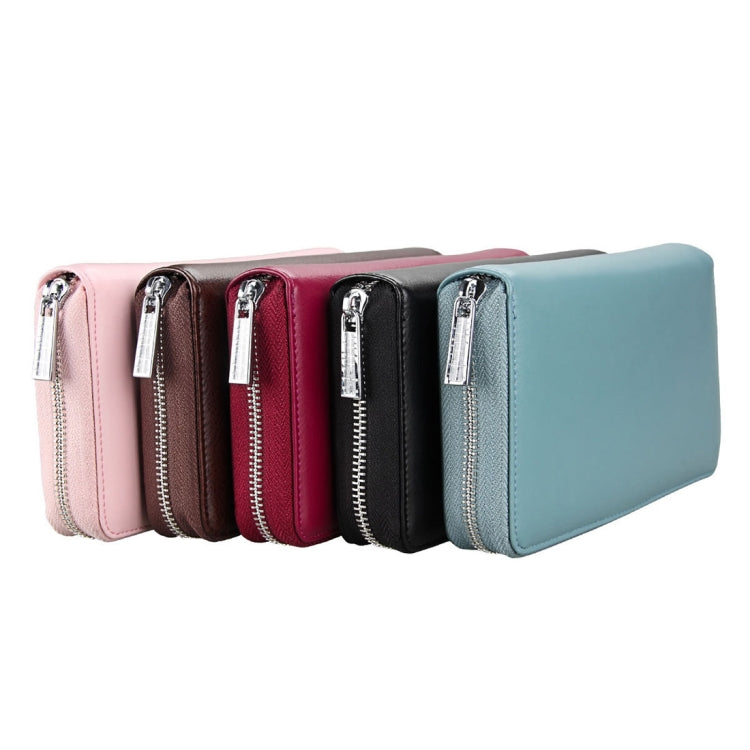 Antimagnetic RFID Large Capacity Long Style Genuine Leather Passport Package / Multifunctional and Many Card Slots Card Package(Purple) - Antimagnetic RFID Package by PMC TechLife | Online Shopping South Africa | PMC TechLife | Buy Now Pay Later Mobicred