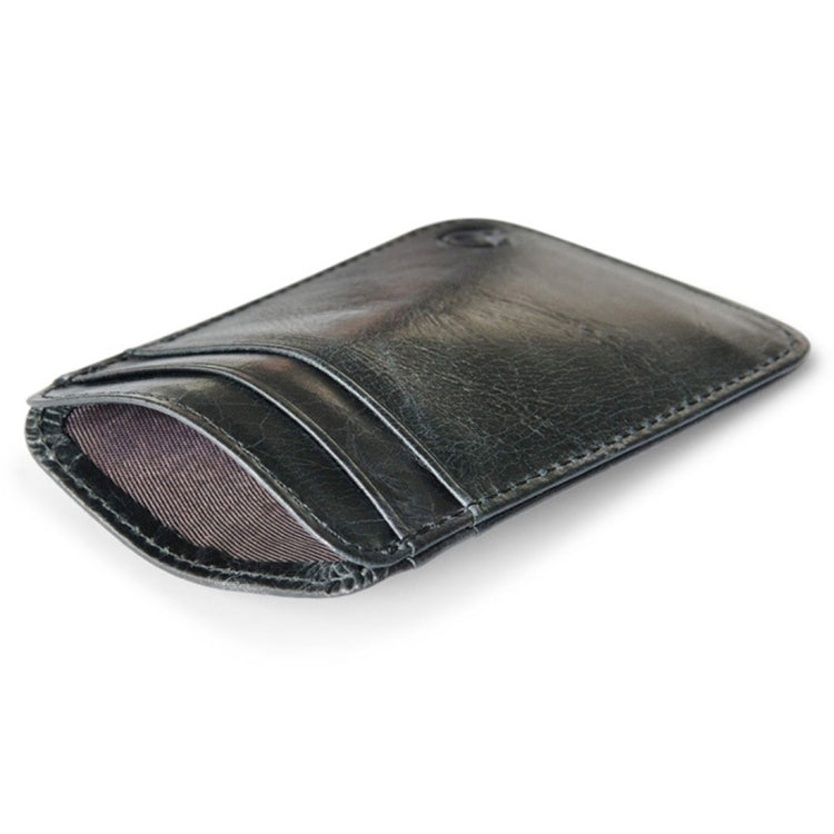 XIAO YUAN XIANG Cowhide Leather 5 Card Pocket Sleeve Wallet Coin Purse Credit Card Holder, Size: 10.6cm x 7.2cm, Random Color Delivery - free shipping - PMC TechLife - Order now!