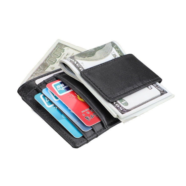 KB80 Antimagnetic RFID Crazy Horse Texture Oil Wax Leather Card Holder Wallet Billfold for Men and Women (Black) - Antimagnetic RFID Package by PMC TechLife | Online Shopping South Africa | PMC TechLife | Buy Now Pay Later Mobicred