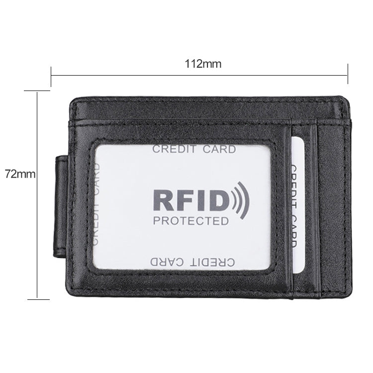 KB80 Antimagnetic RFID Crazy Horse Texture Oil Wax Leather Card Holder Wallet Billfold for Men and Women (Black) - Antimagnetic RFID Package by PMC TechLife | Online Shopping South Africa | PMC TechLife | Buy Now Pay Later Mobicred
