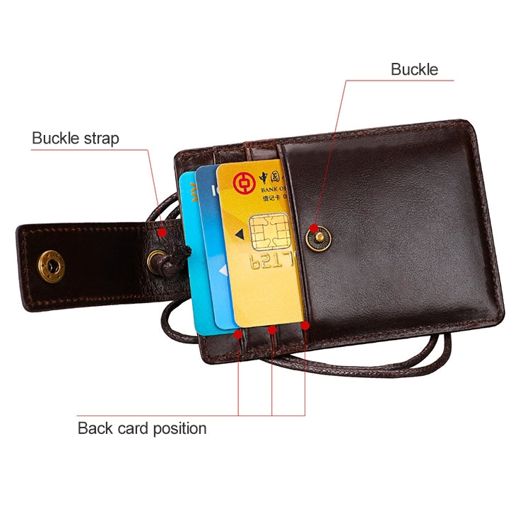 KB153 Antimagnetic RFID Leather Card Holder ID Card Badge with Lanyard(Black) - Antimagnetic RFID Package by PMC TechLife | Online Shopping South Africa | PMC TechLife | Buy Now Pay Later Mobicred