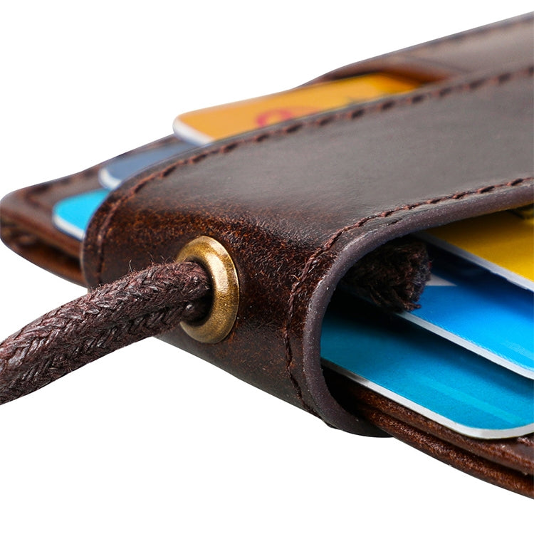 KB153 Antimagnetic RFID Leather Card Holder ID Card Badge with Lanyard(Yellowish-brown) - Antimagnetic RFID Package by PMC TechLife | Online Shopping South Africa | PMC TechLife | Buy Now Pay Later Mobicred