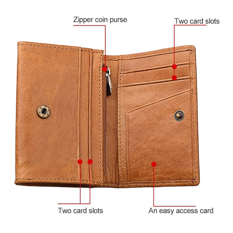 KB171 Antimagnetic RFID Crazy Horse Texture Leather Card Holder Wallet for Men and Women(Black) - free shipping - PMC TechLife - Order now!