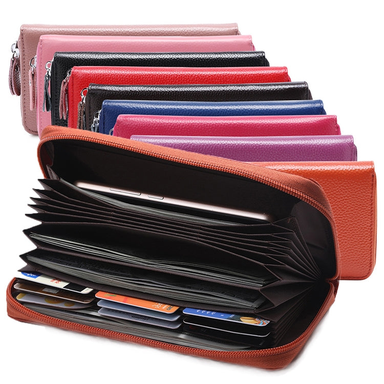 902 Antimagnetic RFID Litchi Texture Women Large Capacity Hand Wallet Purse Phone Bag with Card Slots(Brown) - Antimagnetic RFID Package by PMC TechLife | Online Shopping South Africa | PMC TechLife | Buy Now Pay Later Mobicred
