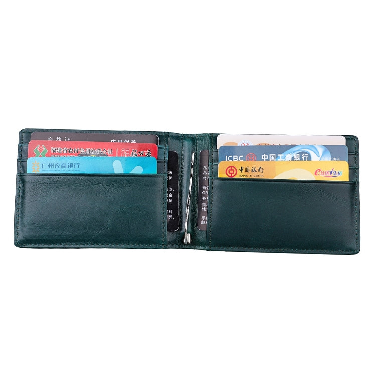 9037 Antimagnetic RFID Crazy Horse Texture Leather Wallet Billfold for Men and Women(Blue) - free shipping - PMC TechLife - Order now!