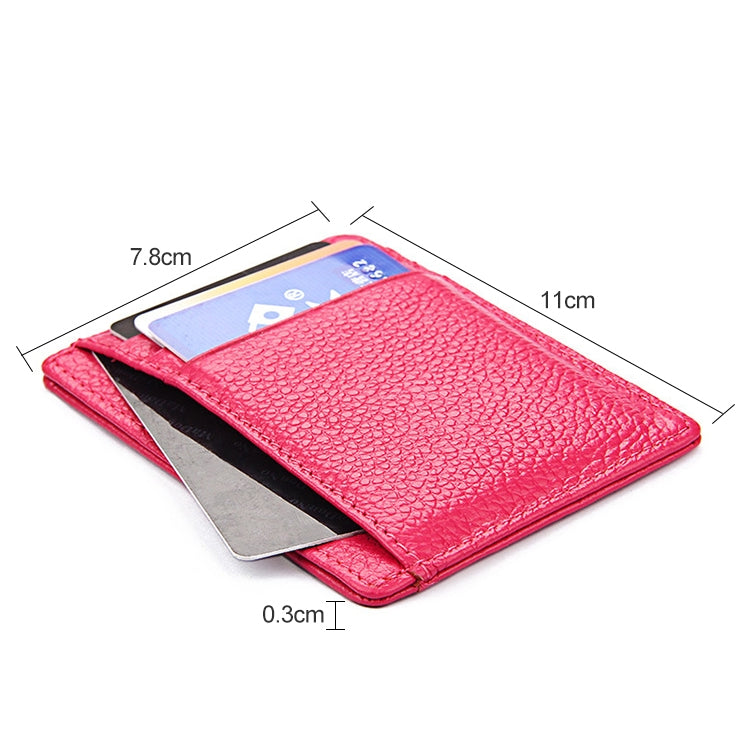 KB37 Antimagnetic RFID Litchi Texture Leather Card Holder Wallet Billfold for Men and Women (Purplish Red) - Antimagnetic RFID Package by PMC TechLife | Online Shopping South Africa | PMC TechLife | Buy Now Pay Later Mobicred