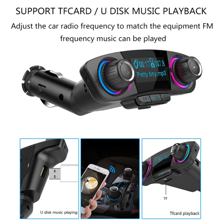BT06 Dual USB Charging Smart Bluetooth 4.0 + EDR FM Transmitter MP3 Music Player Car Kit with 1.3 inch LED Screen, Support Bluetooth Call, TF Card & U Disk - free shipping - PMC TechLife - Order now!