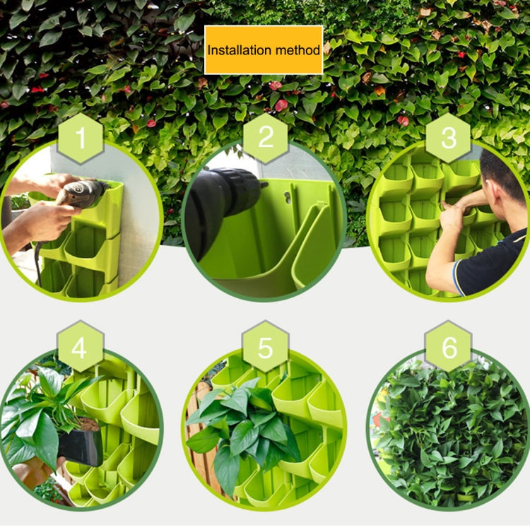 Plant Wall Vertical Indoor and Outdoor Balcony Wall-mounted Flower Pots Creative Combination of Resin Plastic Flower Pots with Removable Pot(Red) - free shipping - PMC TechLife - Order now!