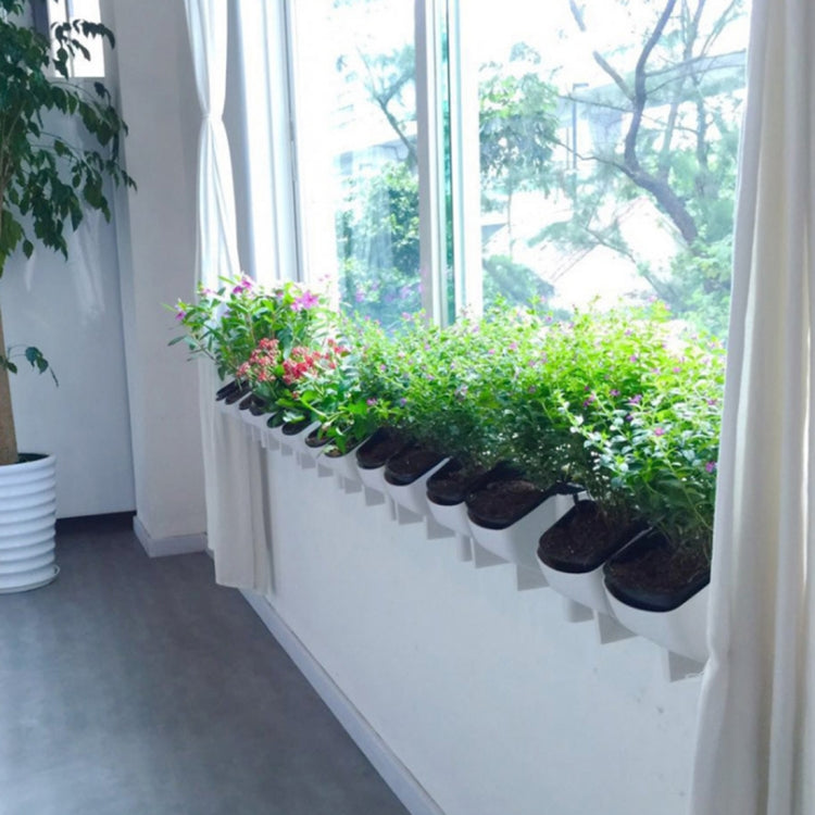 Plant Wall Vertical Indoor and Outdoor Balcony Wall-mounted Flower Pots Creative Combination of Resin Plastic Flower Pots with Removable Pot(Red) - free shipping - PMC TechLife - Order now!