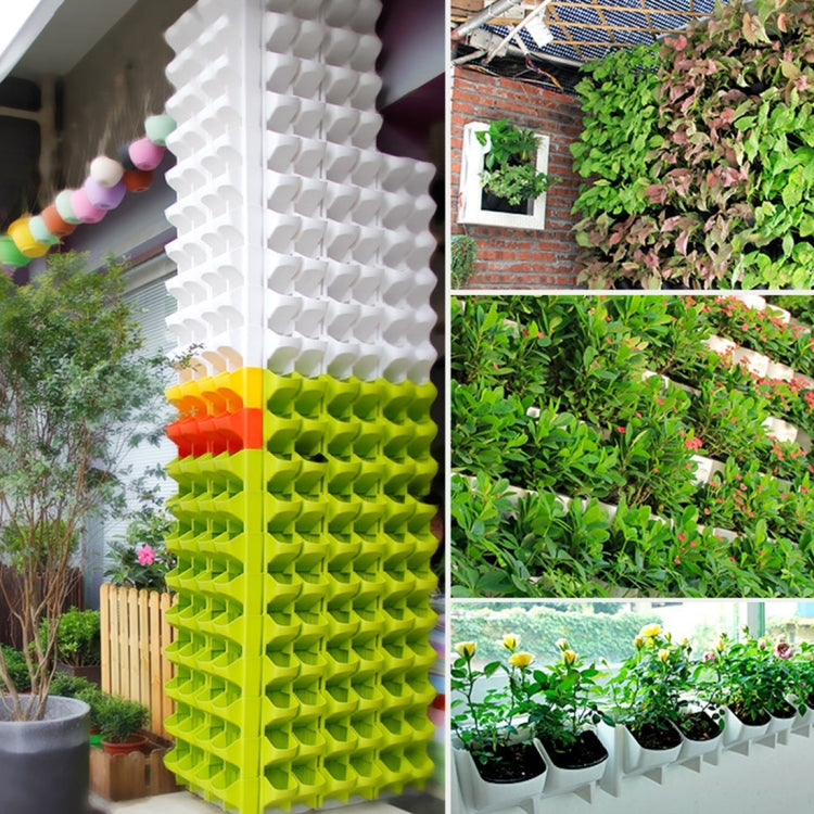 Plant Wall Vertical Indoor and Outdoor Balcony Wall-mounted Flower Pots Creative Combination of Resin Plastic Flower Pots with Removable Pot(Red) - free shipping - PMC TechLife - Order now!