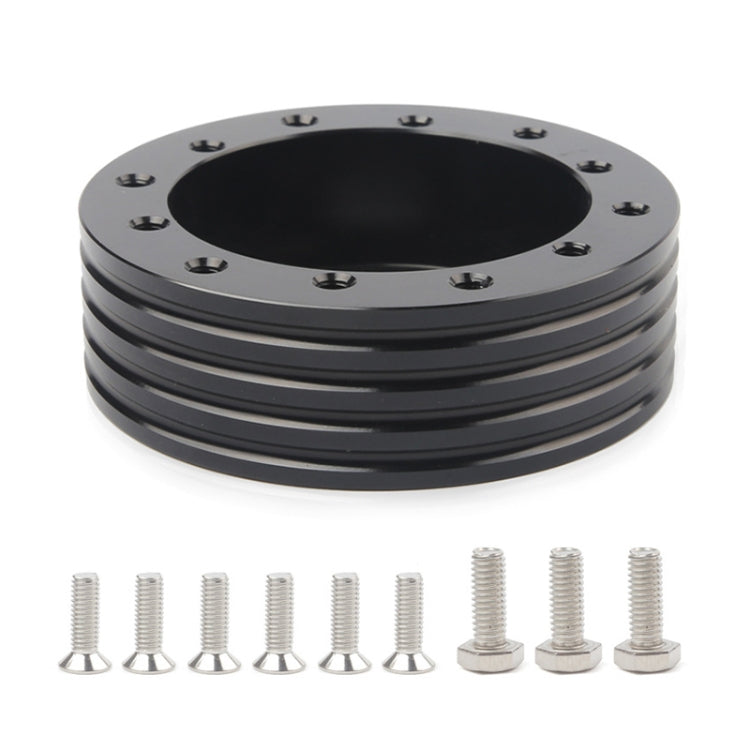 Car Hub for 6-Hole to 3-Hole Steering Wheel Adapter Boss Kit Steering Wheel Spacer Bolts (Black) - free shipping - PMC TechLife - Order now!