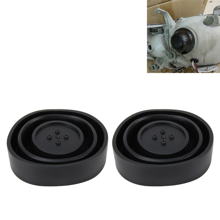 2 PCS Universal Car LED Headlight HID Xenon Lamp Silicone Dust Cover Seal Caps LED Headlight Seal Dust Seal Cover Dust Cover - Car Light Accessories by PMC TechLife | Online Shopping South Africa | PMC TechLife
