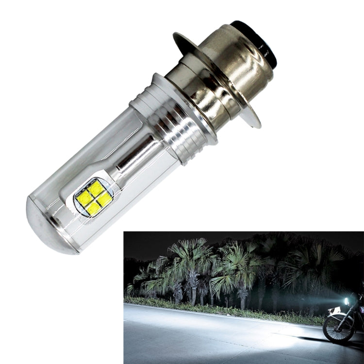 Motorcycle Headlights 750LM 6000K White H6M/P15D 40W 8-LED Bulbs, DC 12-24V - free shipping - PMC TechLife - Order now!