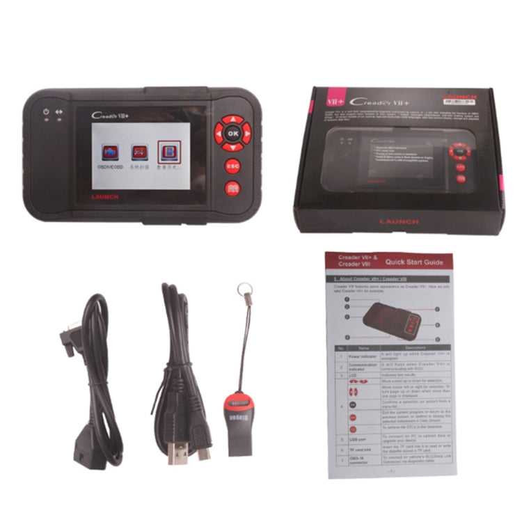 3.5 inch TFT LCD Display Launch X431 Creader VII+ Comprehensive Diagnostic Instrument Support Online Upgrade - Code Readers & Scan Tools by PMC Jewellery | Online Shopping South Africa | PMC Jewellery