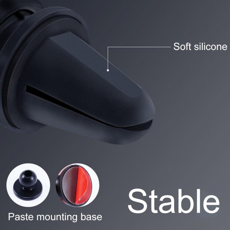 Universal Car Air Vent Mount Phone Holder Stand, Clip Width: 6-8.5cm, For iPhone, Galaxy, Sony, Lenovo, HTC, Huawei and other Smartphones (Black) - Car Holders by PMC TechLife | Online Shopping South Africa | PMC TechLife