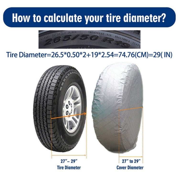 4 PCS Car Auto Wheel Tire Covers, Suitable for The Tire up to 29 inch - free shipping - PMC TechLife - Order now!