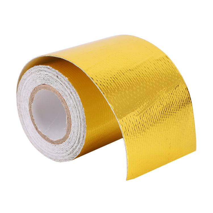 5m Exhaust Wrap Auto Motor Exhaust Heat Shield Aluminum Foil Paper Heat Resistant Wrap(Gold) - Exhaust Pipes by PMC TechLife | Online Shopping South Africa | PMC TechLife | Buy Now Pay Later Mobicred