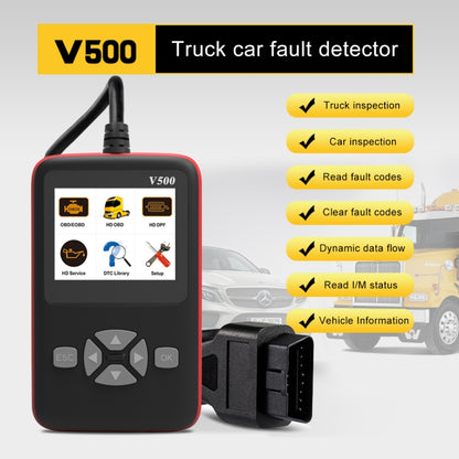 V500 Trunk HD Reading Card Professional OBDII Diagnostic Code Scanner Tool - Code Readers & Scan Tools by PMC Jewellery | Online Shopping South Africa | PMC Jewellery