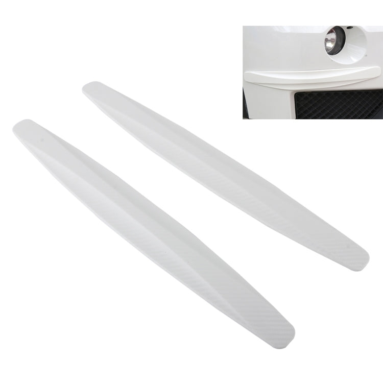 2 PCS Universal Car Body Carbon Fiber Bumper Guard Protector Sticker/Car Crash Bar Bumper Strips /Car Crash Strips/Anti-rub Strips/Anti-rub Bar(White) - free shipping - PMC TechLife - Order now!