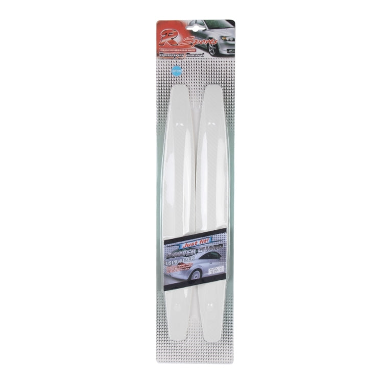 2 PCS Universal Car Body Carbon Fiber Bumper Guard Protector Sticker/Car Crash Bar Bumper Strips /Car Crash Strips/Anti-rub Strips/Anti-rub Bar(White) - free shipping - PMC TechLife - Order now!