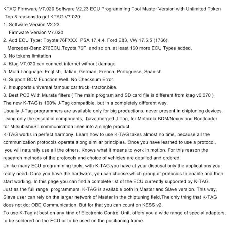 KTAG V7.020 Red PCB Board ECU Programming Tool Unlimited Token, US Plug - Code Readers & Scan Tools by PMC Jewellery | Online Shopping South Africa | PMC Jewellery