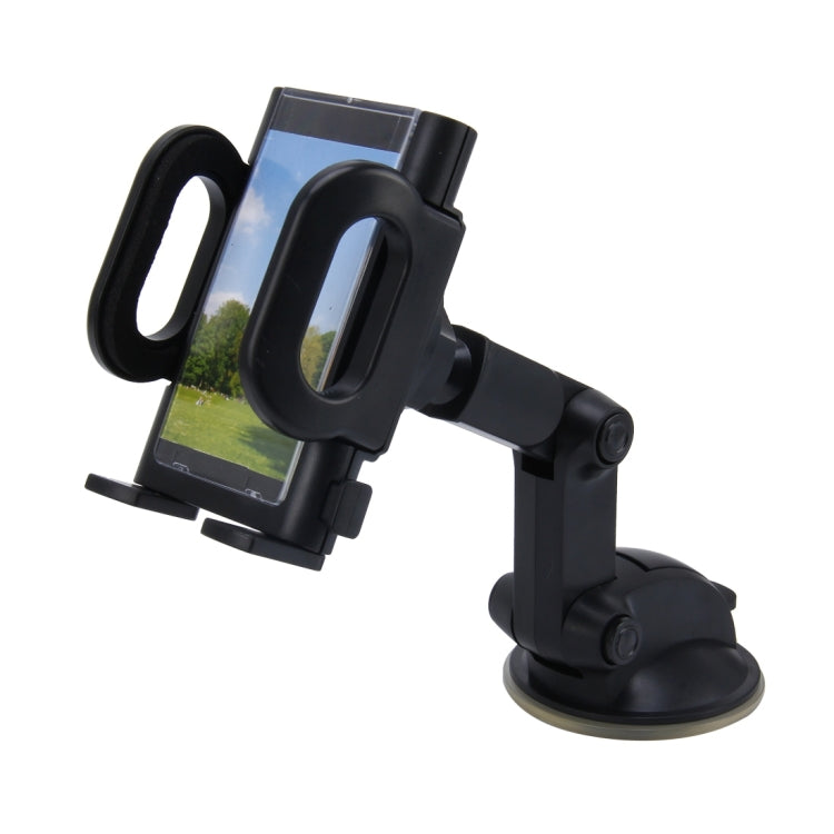 SHUNWEI SD-1121B Car Auto Multi-functional Adjustable Arm Double Layer PU Base Phone Mount Holder For Smartphones and GPS Length between 48mm and 109mm - Car Holders by SHUNWEI | Online Shopping South Africa | PMC Jewellery