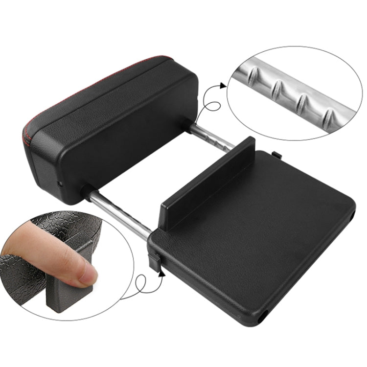 Universal Car Wireless Qi Standard Charger PU Leather Wrapped Armrest Box Cushion Car Armrest Box Mat with Storage Box (Black Red) - free shipping - PMC TechLife - Order now!
