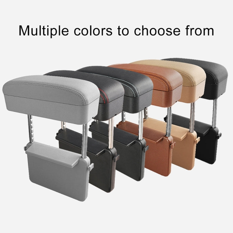 Universal Car Wireless Qi Standard Charger PU Leather Wrapped Armrest Box Cushion Car Armrest Box Mat with Storage Box (Black Red) - free shipping - PMC TechLife - Order now!