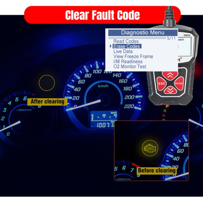 KONNWEI KW310 OBD Car Fault Detector Code Reader ELM327 OBD2 Scanner Diagnostic Tool(Black) - Code Readers & Scan Tools by KONNWEI | Online Shopping South Africa | PMC Jewellery