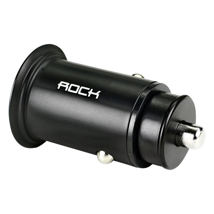ROCK H15 Dual Port USB + USB-C / Type-C PD30W Car Charger (Black) - Car Charger by ROCK | Online Shopping South Africa | PMC Jewellery