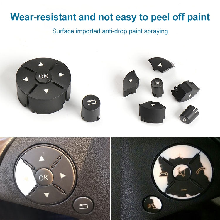 1 Pair Car Steering Wheel Switch Buttons Panel for Mercedes-Benz W204 2007-2014, Left Driving(Beige) - Car Switches by PMC TechLife | Online Shopping South Africa | PMC TechLife