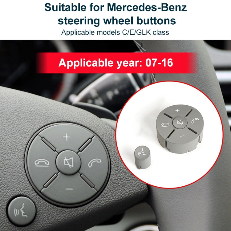 1 Pair Car Steering Wheel Switch Buttons Panel for Mercedes-Benz W204 2007-2014, Left Driving(Beige) - Car Switches by PMC TechLife | Online Shopping South Africa | PMC TechLife