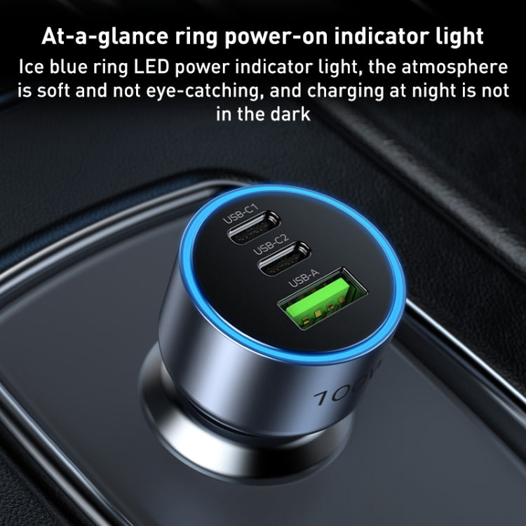 MOMAX UC17E 100W USB-C / Type-C x 2 + USB Three Ports Car Charger - Car Charger by MOMAX | Online Shopping South Africa | PMC Jewellery