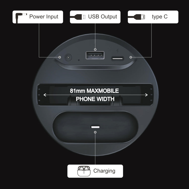 X13A 4 in 1 Car QI Standard Charging Cup Wireless Fast Charger - Car Charger by PMC Jewellery | Online Shopping South Africa | PMC Jewellery