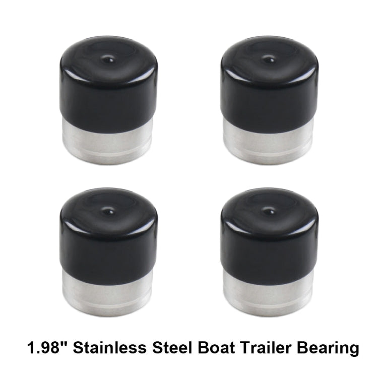 4 in 1 1.98 inch Stainless Steel Boat Trailer Hub Bearings with Protective Covers - Tire Valve Caps by PMC TechLife | Online Shopping South Africa | PMC TechLife