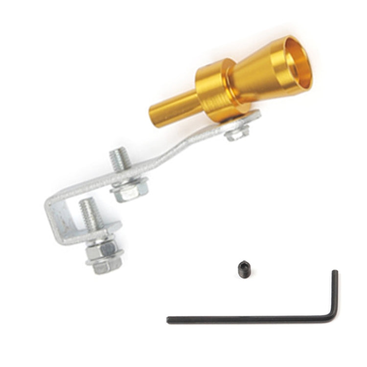 Universal Aluminum Turbo Sound Exhaust Muffler Pipe Whistle Car / Motorcycle Simulator Whistler, Size: S, Outside Diameter: 20mm(Gold) - free shipping - PMC TechLife - Order now!