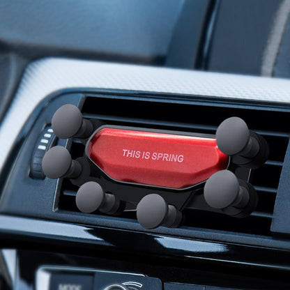 Car Air Outlet Six-claw Gravity Mobile Phone Holder Bracket (Red) - Car Holders by PMC Jewellery | Online Shopping South Africa | PMC Jewellery