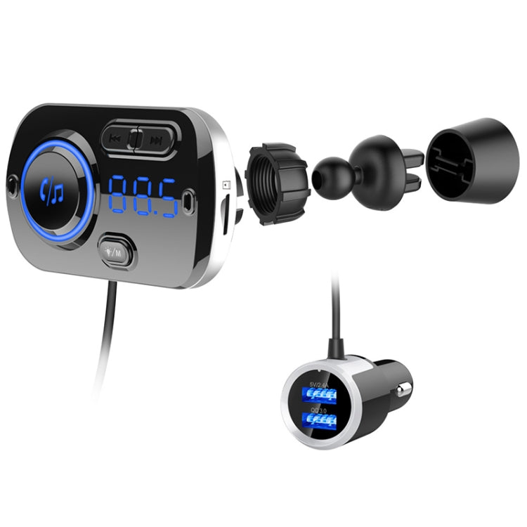 BC49BQ Car Digital Radio Receiver Bluetooth MP3 Player FM Transmitter Voice Assistant QC3.0 Quick Charger - Bluetooth Car Kits by PMC Jewellery | Online Shopping South Africa | PMC Jewellery