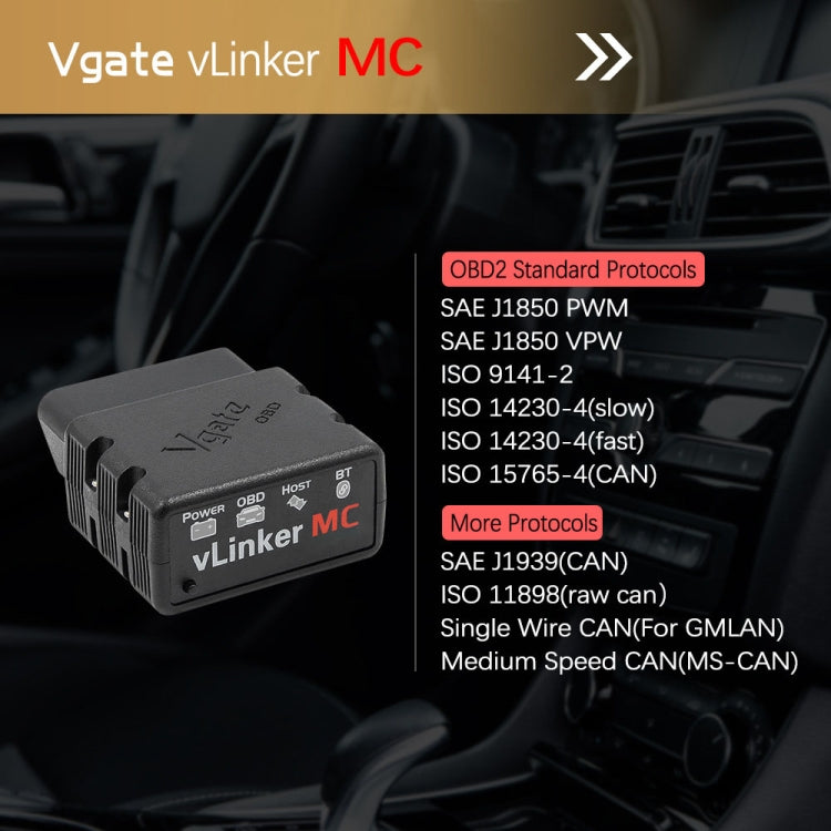 Vgate VLINKER MC V2.2 Bluetooth 3.0 Car OBD Fault Diagnosis Detector - free shipping - PMC TechLife - Order now!