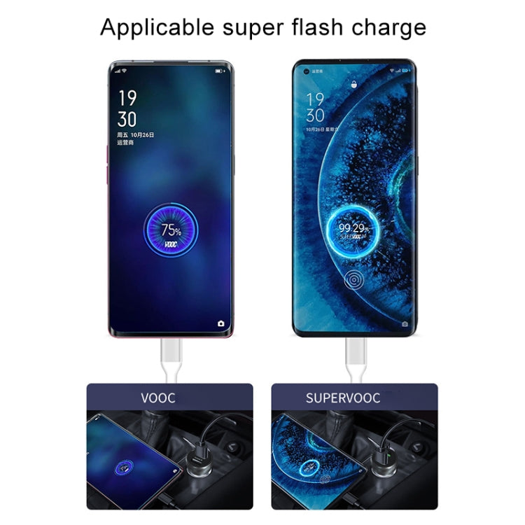 Dual USB 66W Car Flash Charger for OPPO / Huawei (Silver) - Car Charger by PMC TechLife | Online Shopping South Africa | PMC TechLife