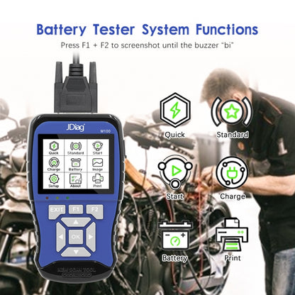 JDiag M100 Motorcycles 2 in1 OBD Scanner Battery Tester - Code Readers & Scan Tools by PMC Jewellery | Online Shopping South Africa | PMC Jewellery