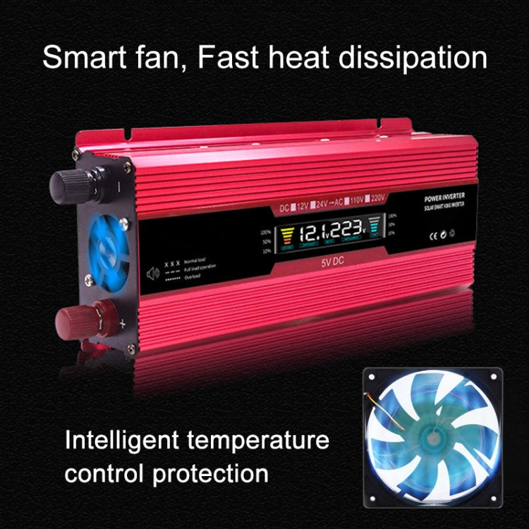Carmaer Universal 12V to 220V 2000W Car LCD Display Inverter Household Power Converter - Modified Square Wave by PMC TechLife | Online Shopping South Africa | PMC TechLife