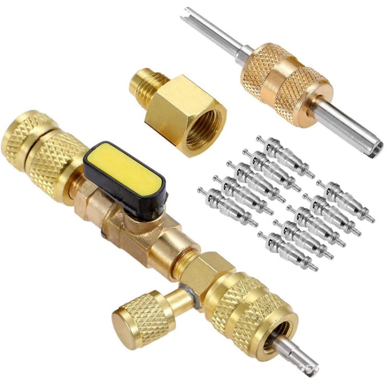 R410A R22 Spool Remover Installation Tool with Dual Size SAE 1/4 and 5/16 Ports - free shipping - PMC TechLife - Order now!
