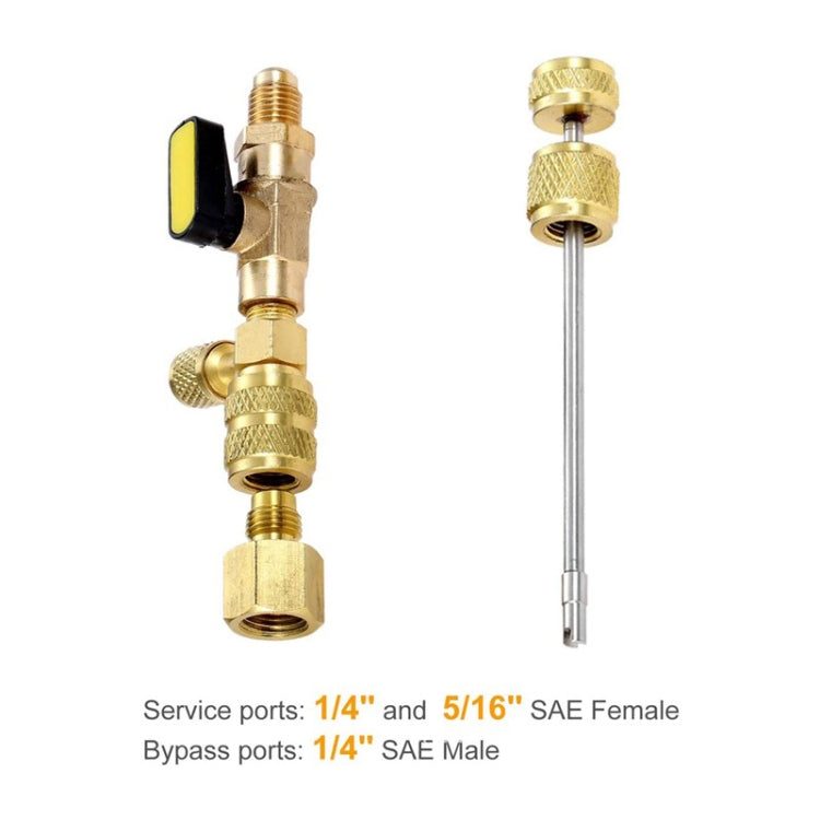 R410A R22 Spool Remover Installation Tool with Dual Size SAE 1/4 and 5/16 Ports - free shipping - PMC TechLife - Order now!
